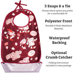 Adult Bibs w/ 3 Snaps & Crumb Catcher