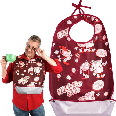 Adult Bibs w/ 3 Snaps & Crumb Catcher
