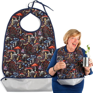 Adult Bibs w/ 3 Snaps & Crumb Catcher