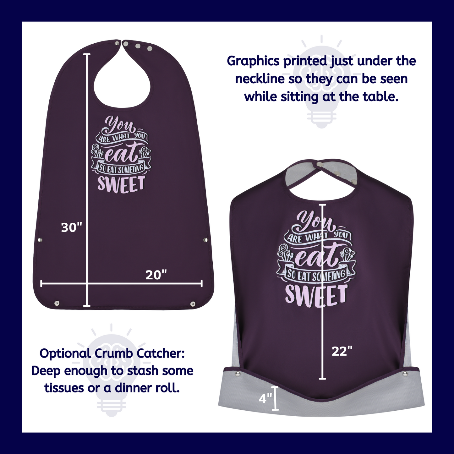 Eat Sweet - Funny Adult Bibs